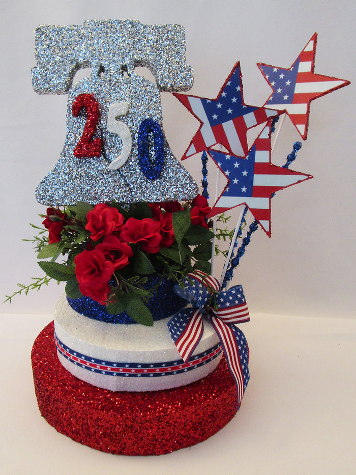 PATRIOTIC Liberty Bell Table Centerpiece - Designs By Ginny