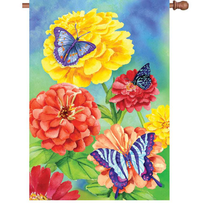 28 in. Flag - Butterfly Garden House Flag