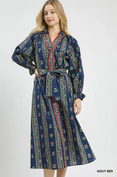 Moira Mix Floral Stripe Maxi Dress