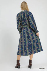 Moira Mix Floral Stripe Maxi Dress