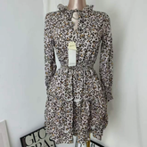 Leopard-Print Puff-Sleeve Dress