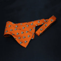6 Bridges Peekaboo Orange Silk Bow Tie