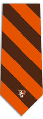 6 Bridges Peekaboo Orange/Brown Stripe Silk Tie