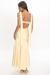 Second Glances Pleat bust Maxi Dress Butter