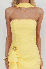 Selora Strapless Ruffle Maxi Dress Butter