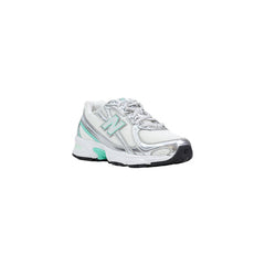 Image 2 : New Balance 740 femme coloris blanc argenté vert menthe, détails mesh et renforts métallisés — Delvale