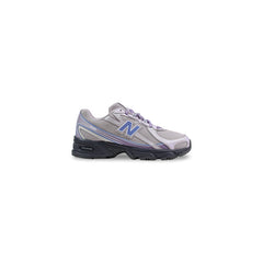 Image 1 : Baskets New Balance 740 femme lilas gris argenté vue profil gauche logo bleu — Delvale