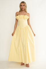 Pailin Frill Bust Maxi Dress Butter