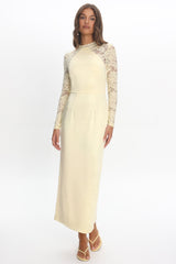 Lucha Lace Sleeve Maxi Dress Butter