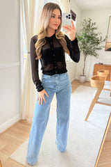 Alexa Color-block Sheer cardigan -Restock