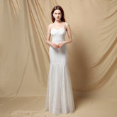 Jerry sling-mesh fishtail dress