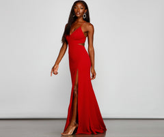 Jolie Formal High Slit A-Line Dress