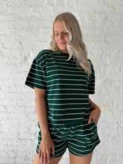 Kris Green Striped Two Piece Set