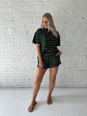 Kris Green Striped Two Piece Set