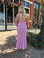 Maya Pink Cowl Back Maxi Dress
