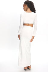 Emmalina Keyhole Bust Maxi Dress White