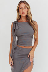 Hallucination Rosette Ruffle Top Cement