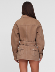 ZELIE JACKET - NEUTRAL : SANDBLAST : WASHED TAN