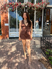 Tanzi Chocolate Brown Two-Piece Set
