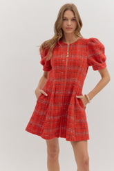 Camille Plaid Mini Dress