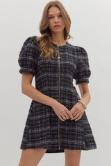 Camille Plaid Mini Dress