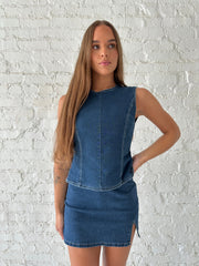 Zoey Dark Wash Denim Set