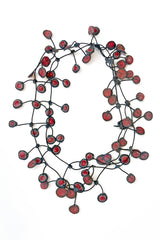 Annemieke Broenink Dubbel Pop Dot Necklace Red