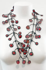 Annemieke Broenink Dubbel Pop Dot Necklace Red