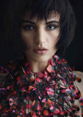 Annemieke Broenink Recycled Poppy Necklace Red Orange/Pink
