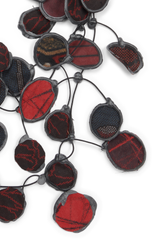 Annemieke Broenink Vintage Kimono Necklace Burgundy