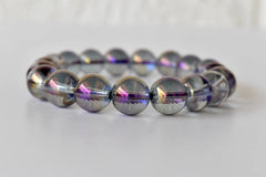 Aura Quartz Amethyst Bracelet(Intuition and Self- Healing).