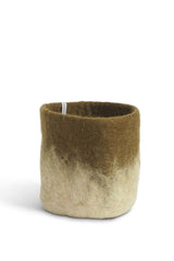 Aveva Felt Flower Pot/Basket 18 Small Olive