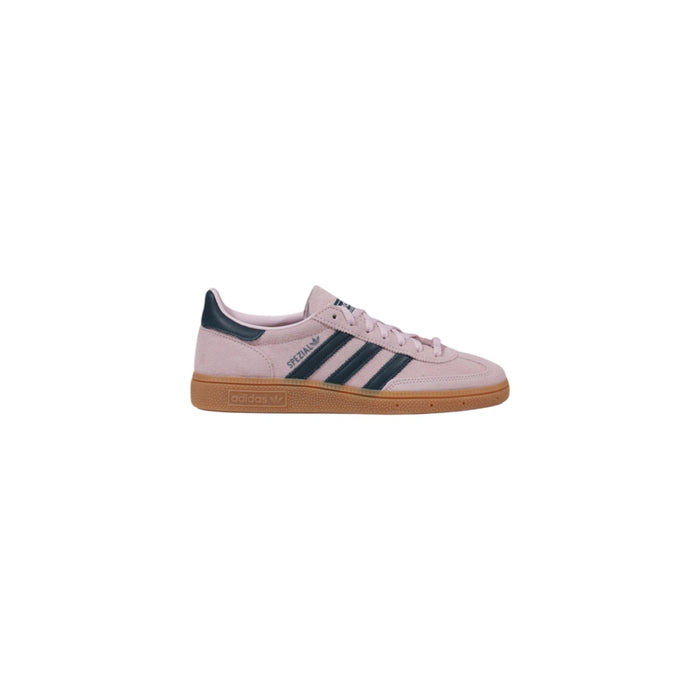 Image 1 : Baskets Adidas femme rose en cuir avec motif rayures et lacets — delvale