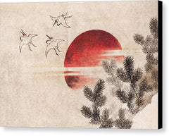 Birds and Sunset - Canvas Print
