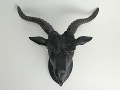 Black Baphomet Goat Head Sabbattic Occult Wall Hanging