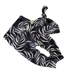Black Pampas Leaves Leggings and/or Knot Beanie