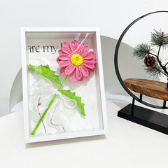 Bulk 12" Knitting Crochet Flower Cosmos Photo Frame Handmade Gifts Wholesale