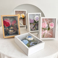 Bulk 17 Styles Handmade Gifts Knitting Flower Photo Frame Crochet Wedding Bouquet Wholesale