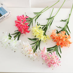 Bulk 28" Tiger Lily Lilies Bush Real Touch Flowers Artificial Wholesale