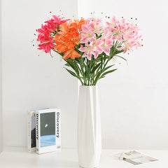 Bulk 28" Tiger Lily Lilies Bush Real Touch Flowers Artificial Wholesale