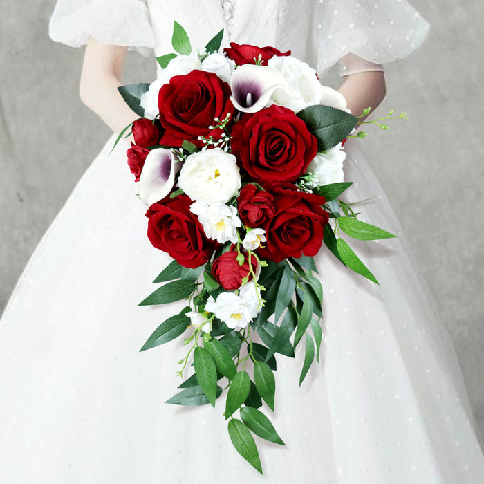 Bulk 9" Rose Bouquets Cascading Bridal Bouquet Wedding Bouquets Wholesale