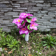 Bulk Cemetery Flowers Gladiolus With Vase for Graves and Memorials Arrangements Wholesale