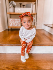 Burnt Orange Pampas Leaves Headbands
