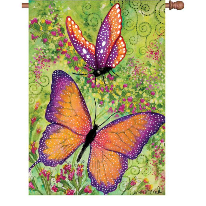 Butterfly Sparkles House Flag