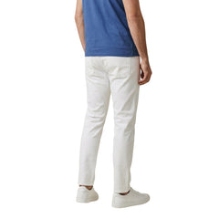 Image 2 : Détail pantalon blanc Calvin Klein Jeans homme avec fermeture zip et bouton — Delvale