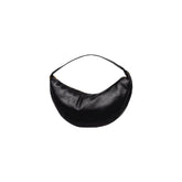 Image 1 : Sac hobo Calvin Klein noir forme croissant avec zip doré, vue de face — delvale