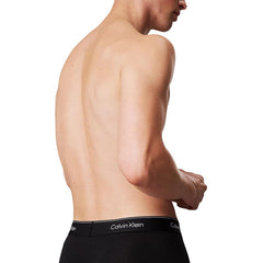 Image 3 : Boxer Calvin Klein Underwear homme noir avec ceinture logo, vue de face — Delvale