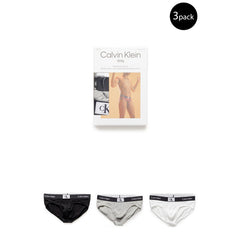Image 4 : Détail des trois slips Calvin Klein Underwear noirs avec logo CK centré sur la ceinture — Delvale
