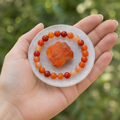 Carnelian Crystal Gift Set For Emotional Support and Protection, Real Polished Gemstones.