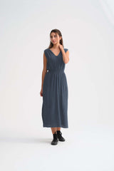 Cecilia Sörensen V-Dress Storm Grey